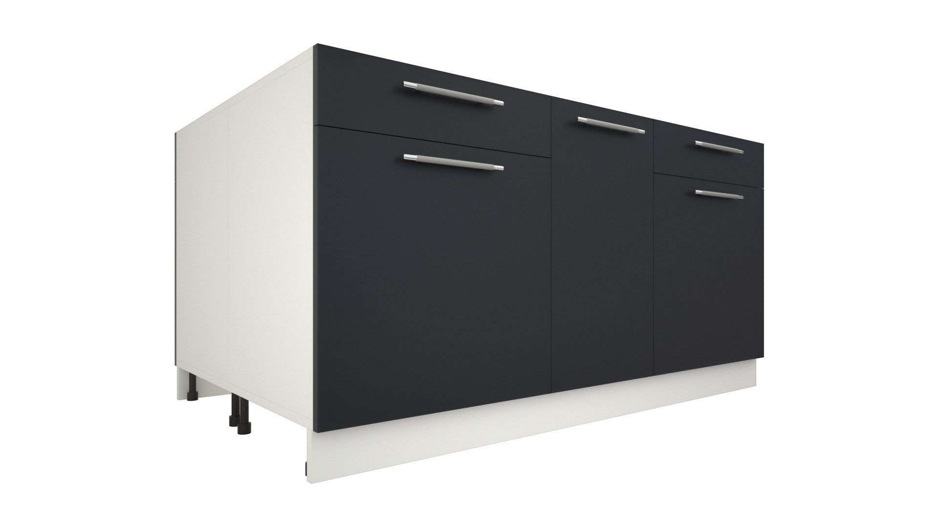 Ilot Central de Cuisine Duo 160 gris anthracite