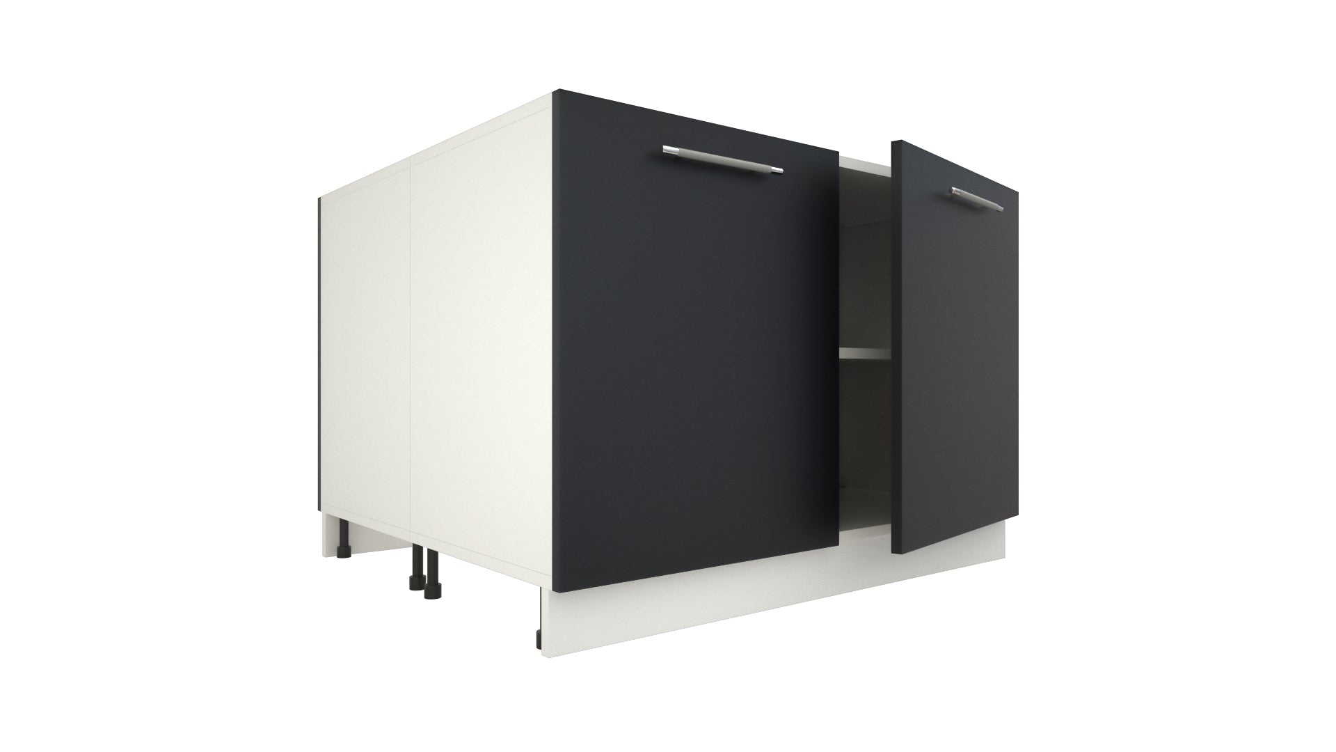 Ilot Central de Cuisine Duo 120 sable gris anthracite