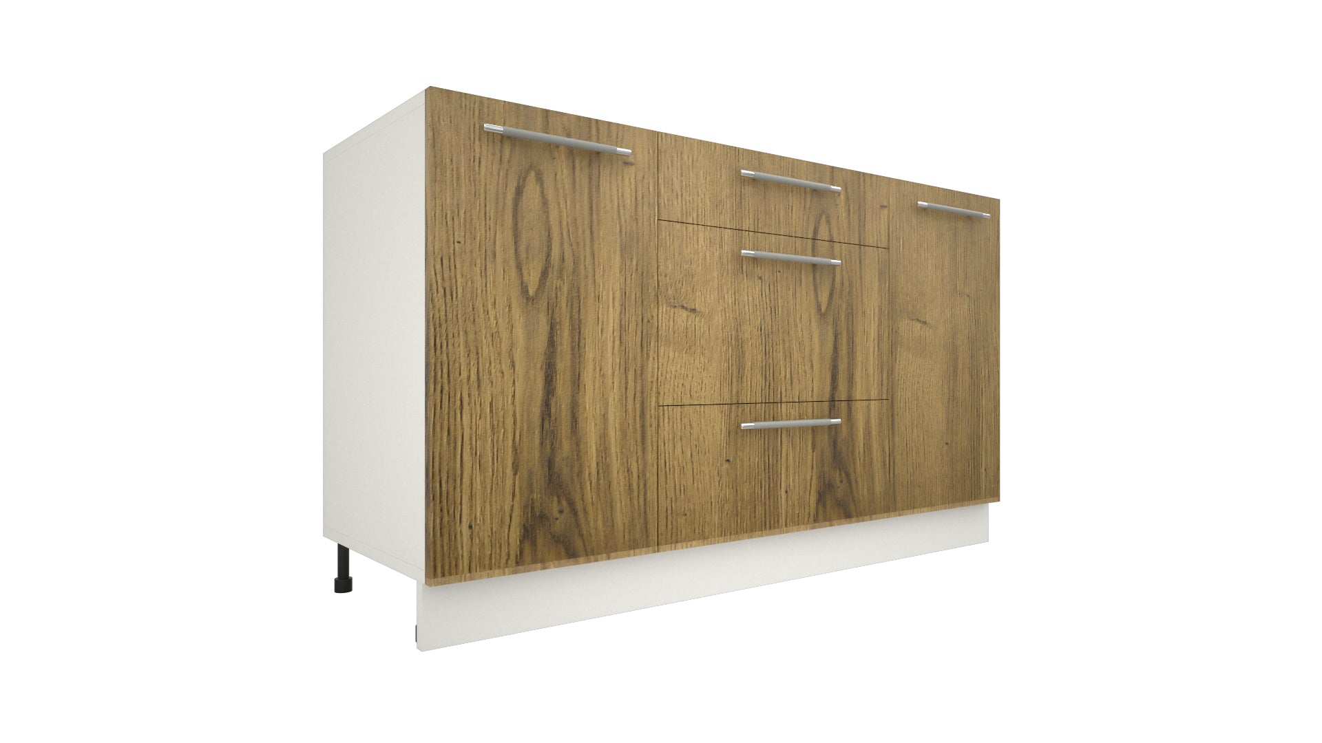 Ilot Central de Cuisine Solo 140 Tiroirs bois clair