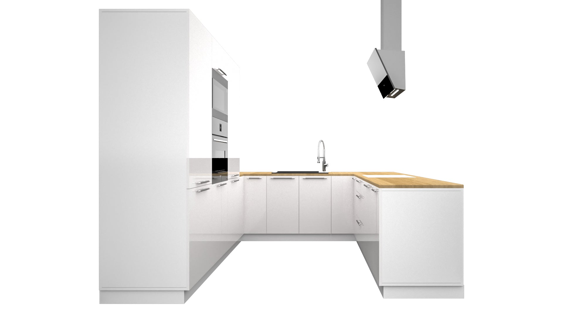 Cuisine complète U-Deluxe blanche laquée