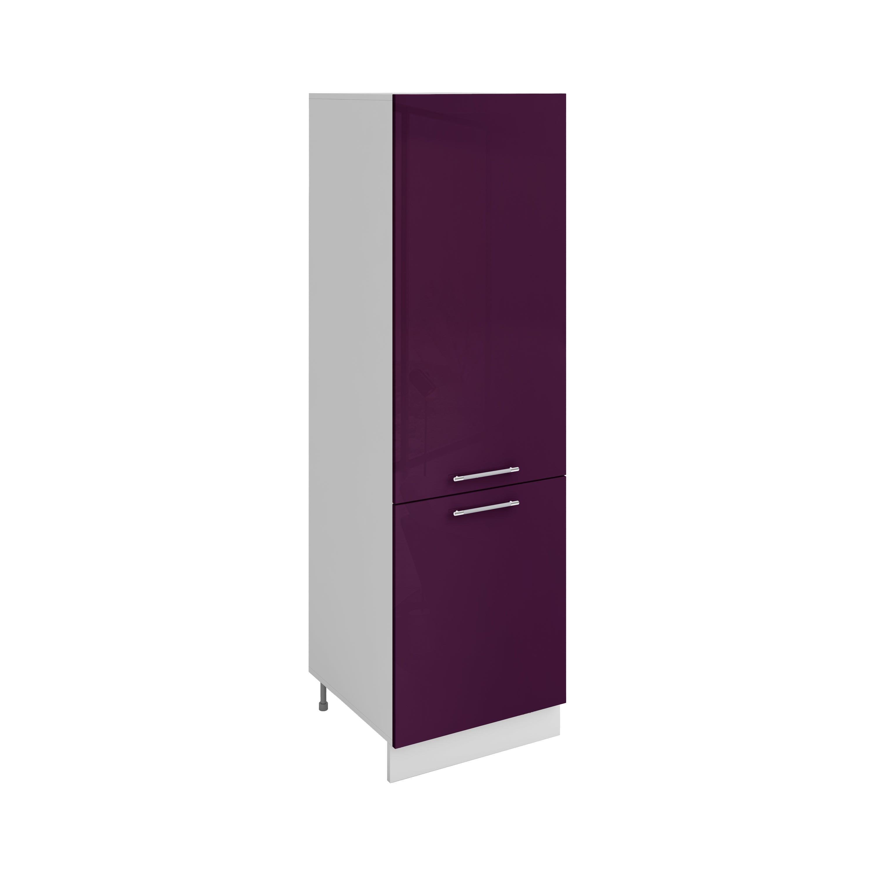 Colonne de rangement aubergine laqué L 60 x H 200 cm
