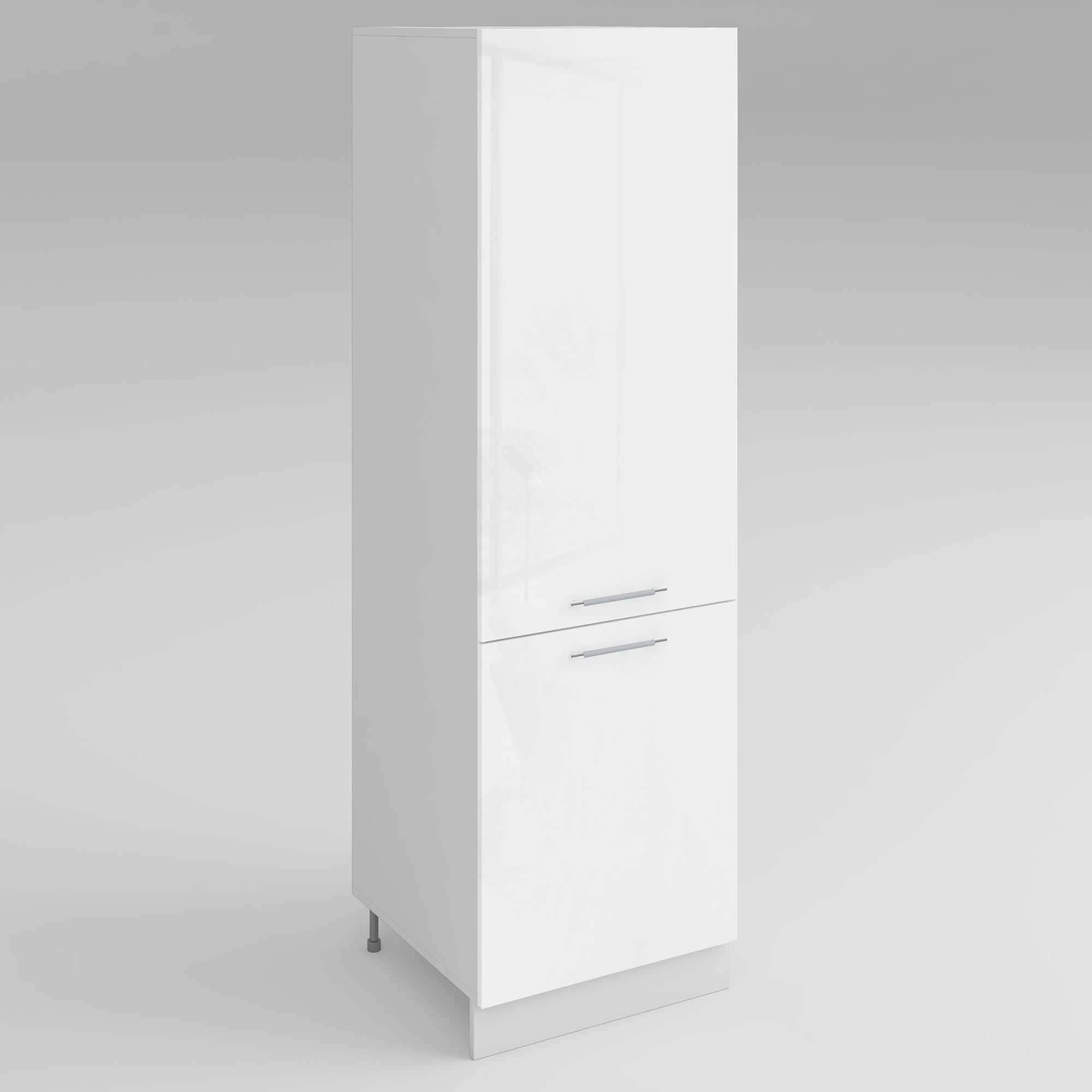 Meuble de cuisine colonne de frigo blanc laqué 2 portes L 60 x H