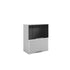 Meuble de cuisine haut vitré noir laqué 2 portes 1 étagère L 60 x H 72 cm