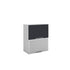 Meuble de cuisine haut vitré gris anthracite 2 portes 2 étagères L 60 x H 72 cm