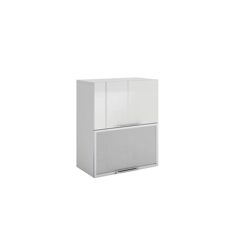 Meuble de cuisine haut vitré 2 portes 2 étagères L 60 x H 72 cm