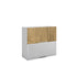 Meuble de cuisine haut vitré bois clair 2 portes 1 étagère L 80 x H 72 cm