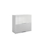 Meuble de cuisine haut vitré blanc laqué 2 portes 1 étagère L 80 x H 72 cm