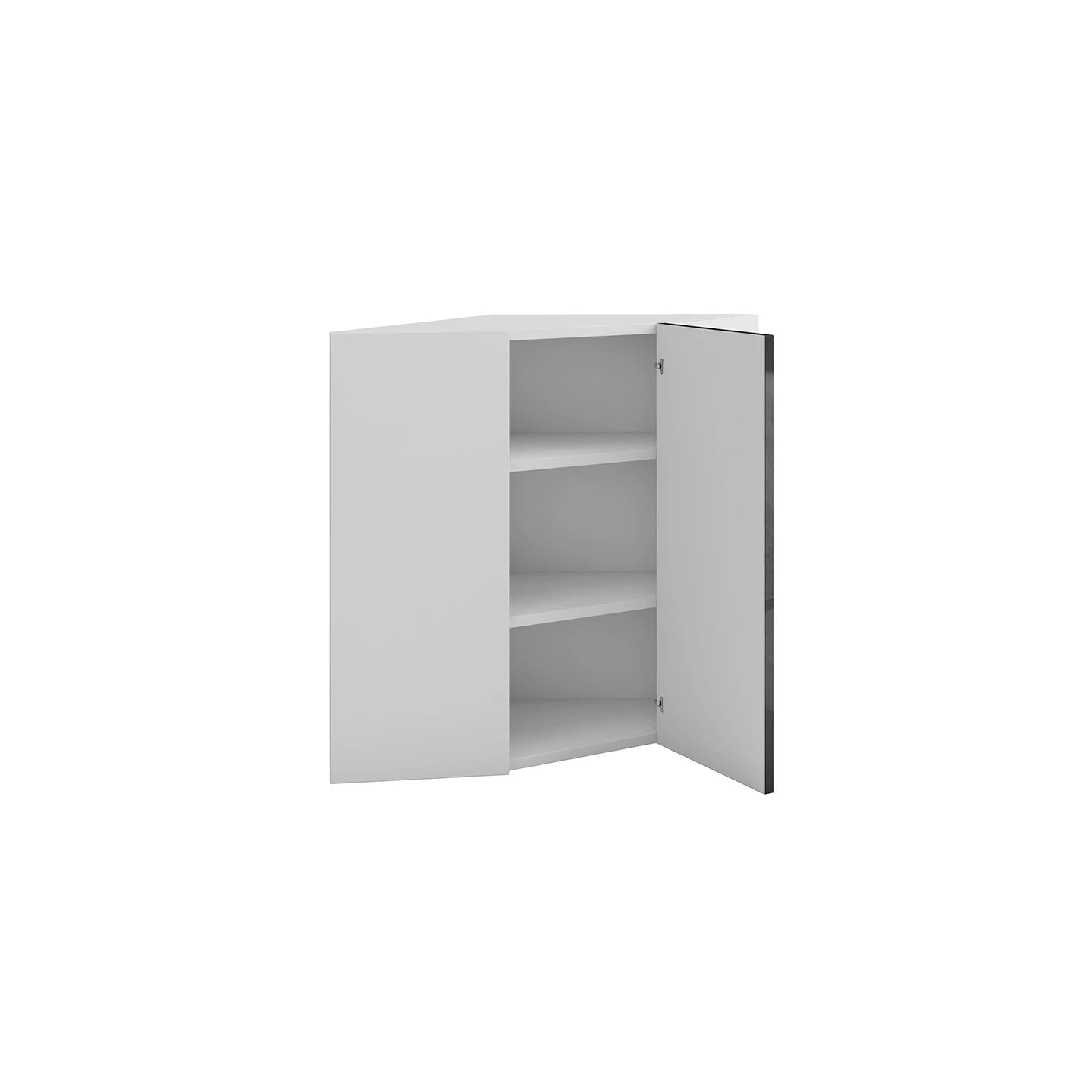 Meuble de cuisine haut d'angle 1 porte 2 étagères L 60 x 60 x H 72 cm