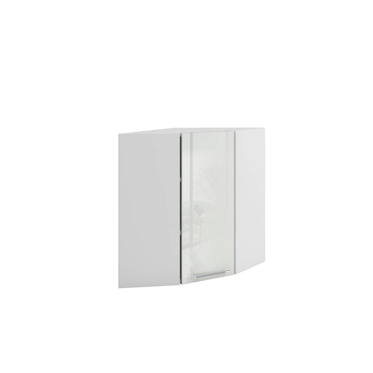 Meuble de cuisine haut d'angle 1 porte 2 étagères L 60 x 60 x H 72 cm