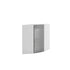 Meuble de cuisine haut d'angle gris laqué 1 porte 2 étagères L 60 x 60 x H 72 cm