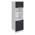Meuble de cuisine colonne de four - micro-ondes gris anthracite 2 portes L 60 x H 200 cm