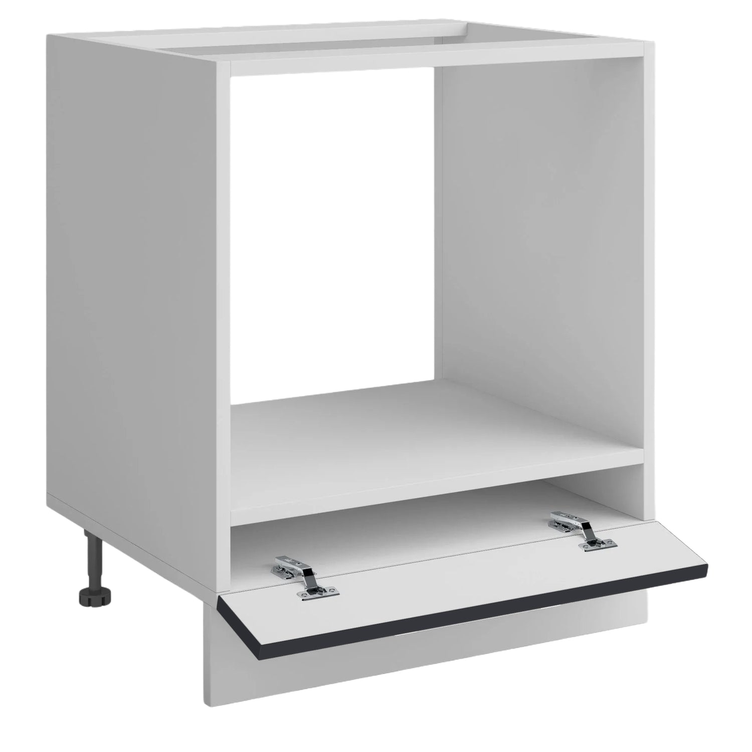 Meuble bas cuisine pour four encastrable + tiroir gris anthracite L 60 x H 72 cm ( Partie haut non couvert )