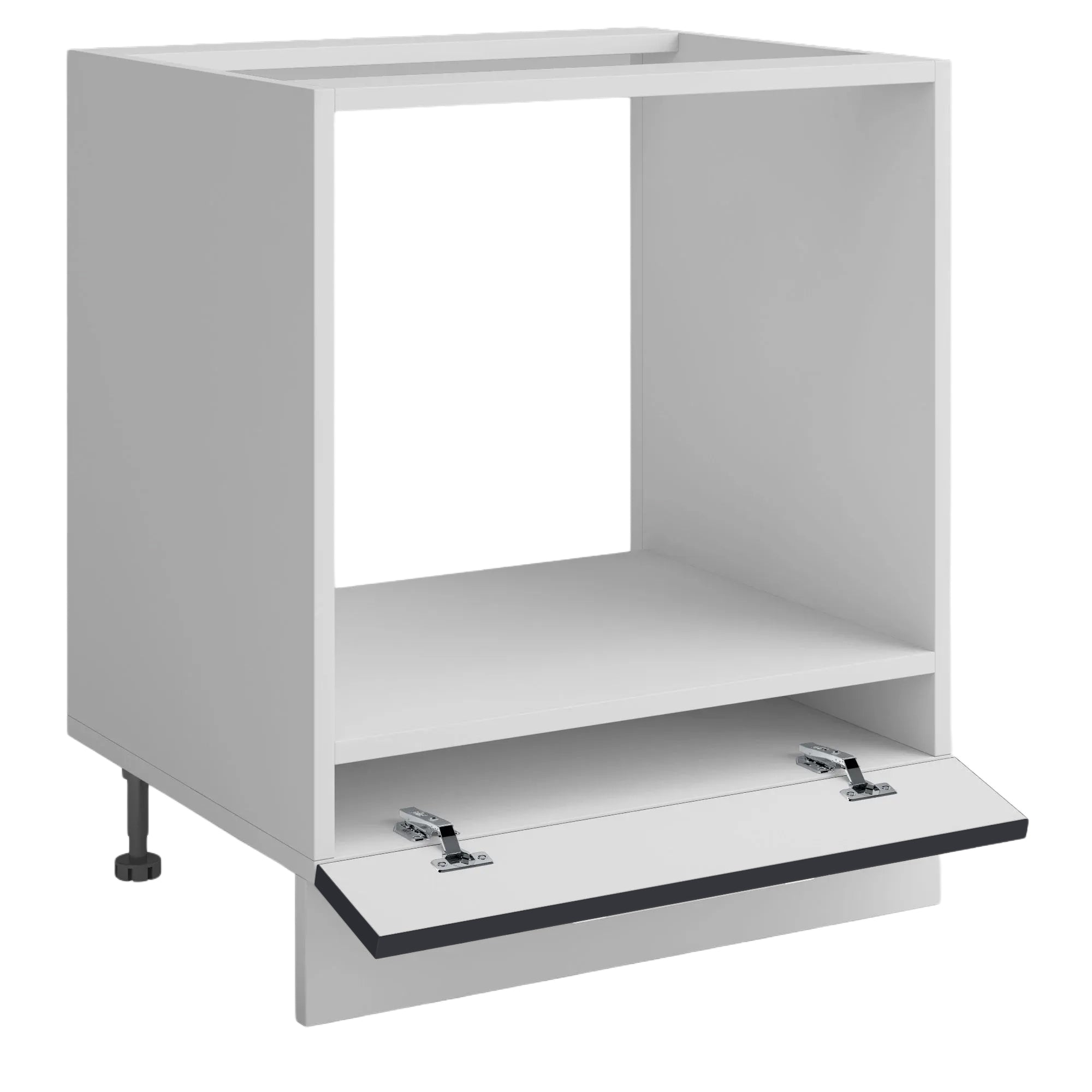 Meuble bas cuisine pour four encastrable + tiroir gris anthracite L 60 x H 72 cm ( Partie haut non couvert )