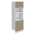 Meuble de cuisine colonne de four - micro-ondes sable mat 2 portes L 60 x H 200 cm