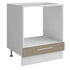 Meuble bas cuisine pour four encastrable + tiroir sable mat L 60 x H 72 cm ( Partie haut non couvert )
