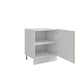 Meuble de cuisine sous évier sable mat 1 porte L 60 x H 72 cm