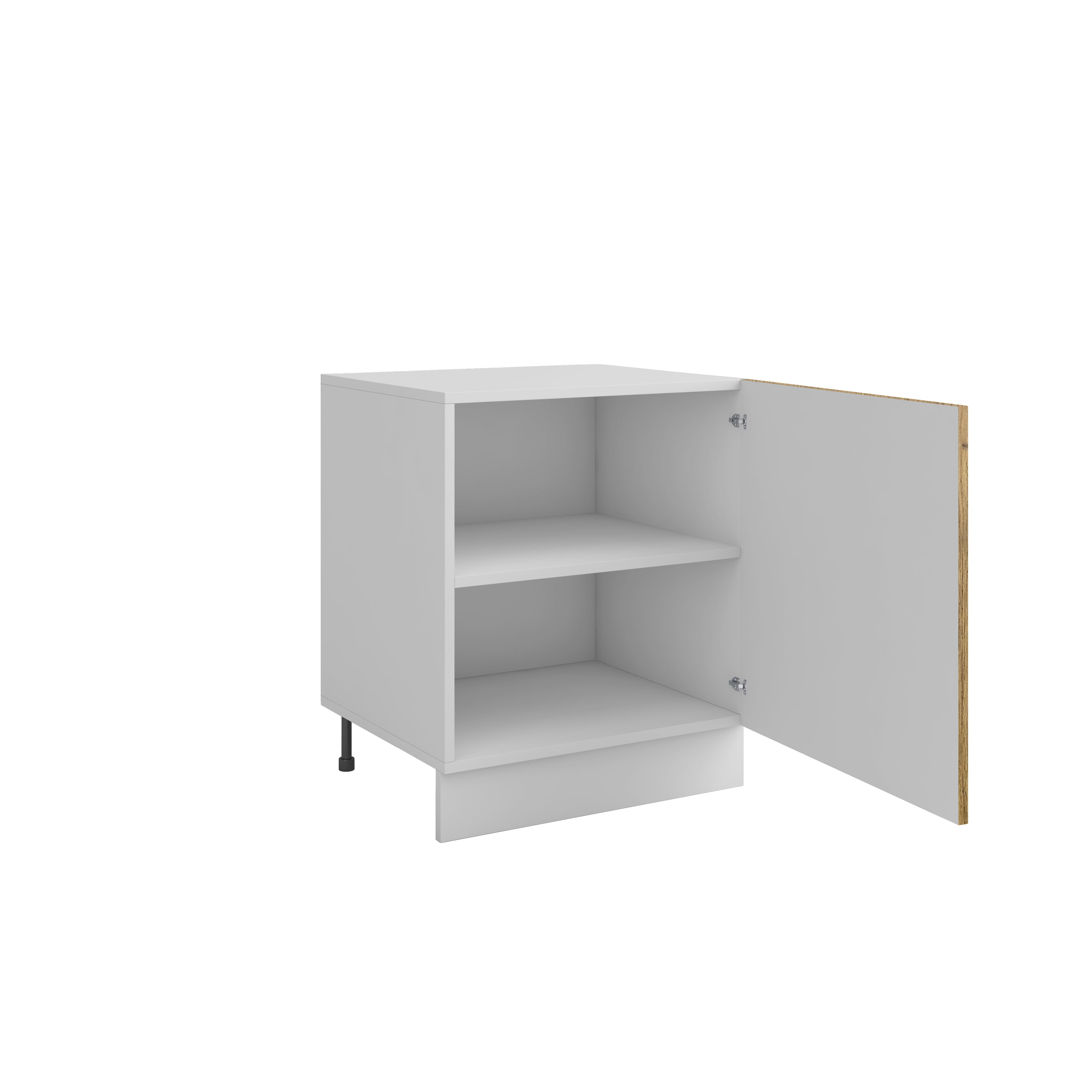 Meuble de cuisine sous évier bois clair 1 porte L 60 x H 72 cm