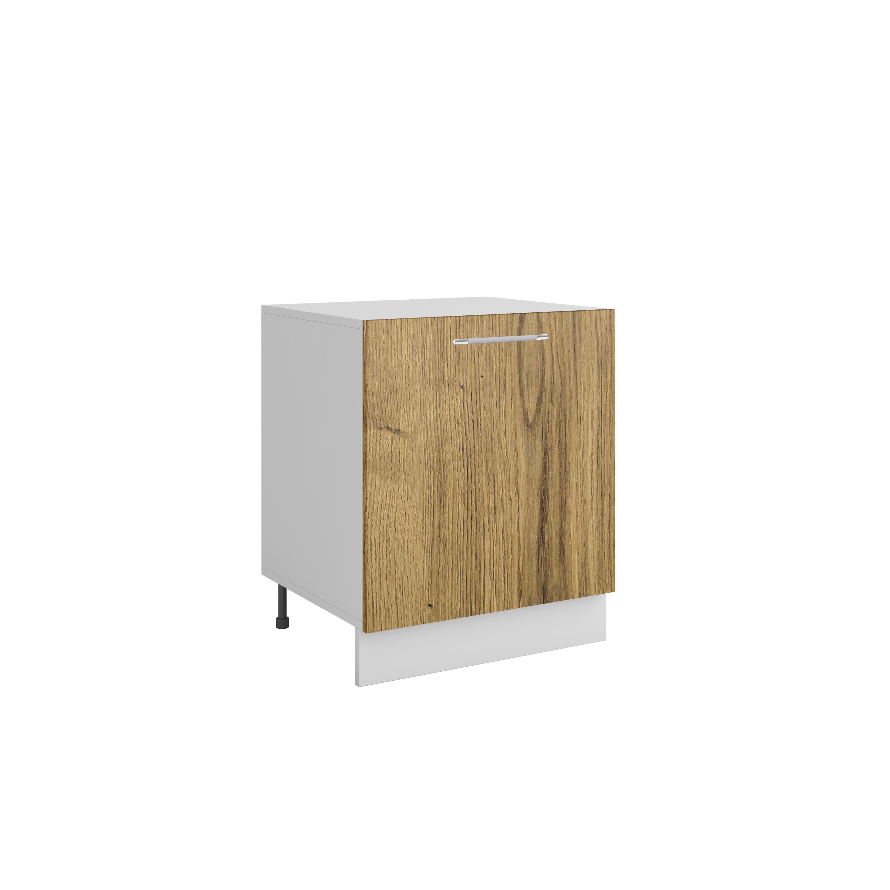 Meuble de cuisine sous évier bois clair 1 porte L 60 x H 72 cm