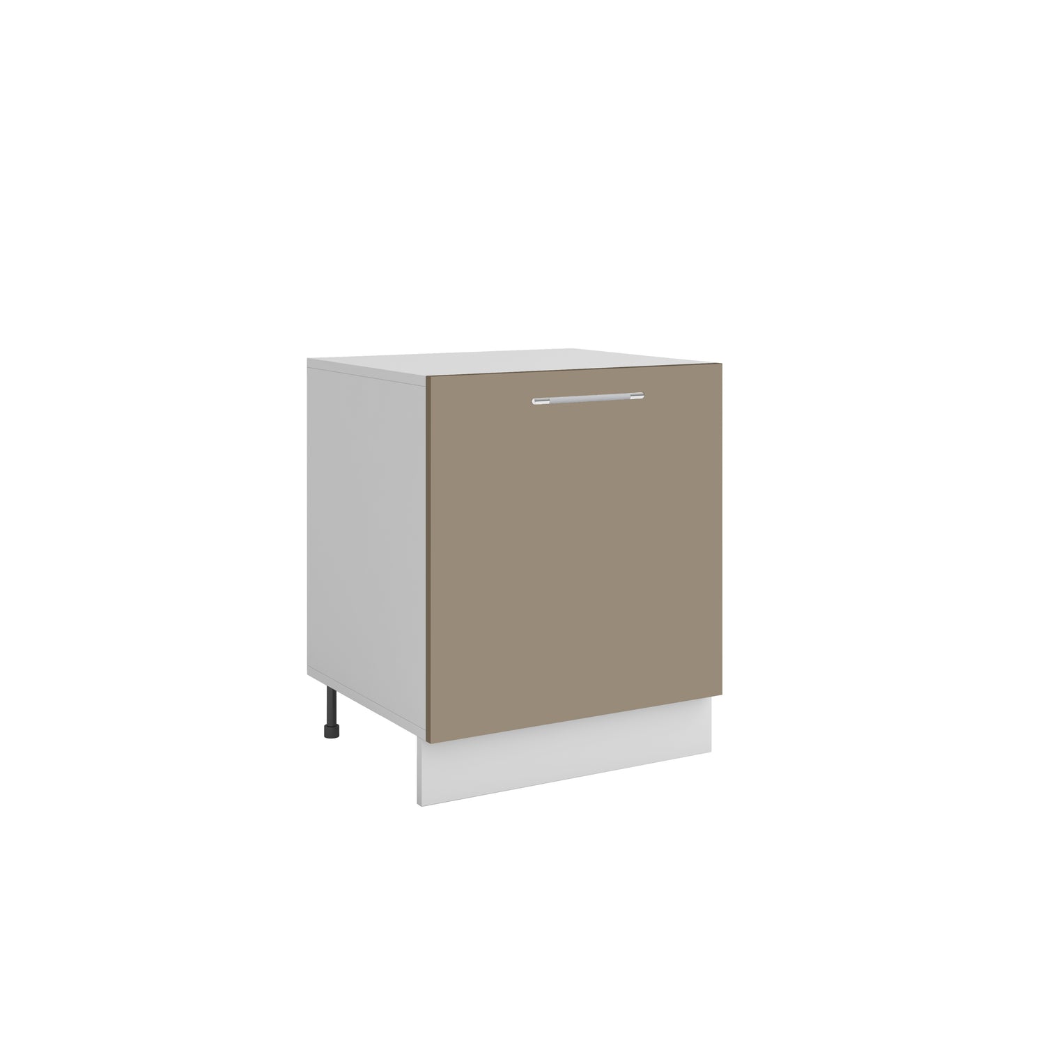 Meuble de cuisine sous évier sable mat 1 porte L 60 x H 72 cm