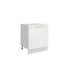 Meuble de cuisine bas blanc laqué 1 porte 1 étagère L 60 x H 72 cm 