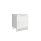Meuble de cuisine bas blanc laqué 1 porte 1 étagère L 60 x H 72 cm 