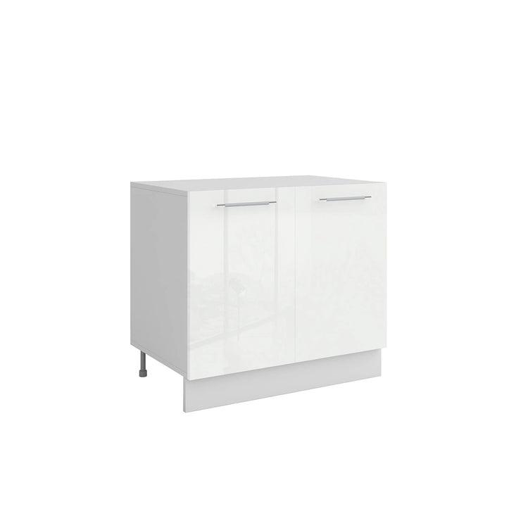 Meuble de cuisine bas 2 portes 1 étagère L 80 x H 72 cm