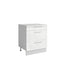 Meuble de cuisine casserolier 3 tiroirs blanc laqué L 60 x H 72 cm ( Partie haut non couvert )
