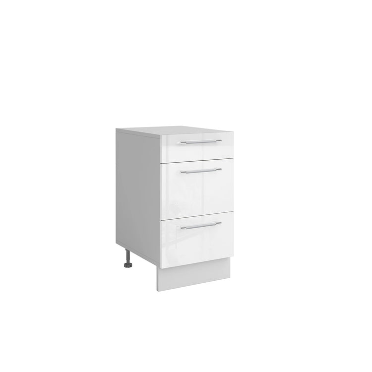 Meuble de cuisine casserolier 3 tiroirs L 40 x H 72 cm