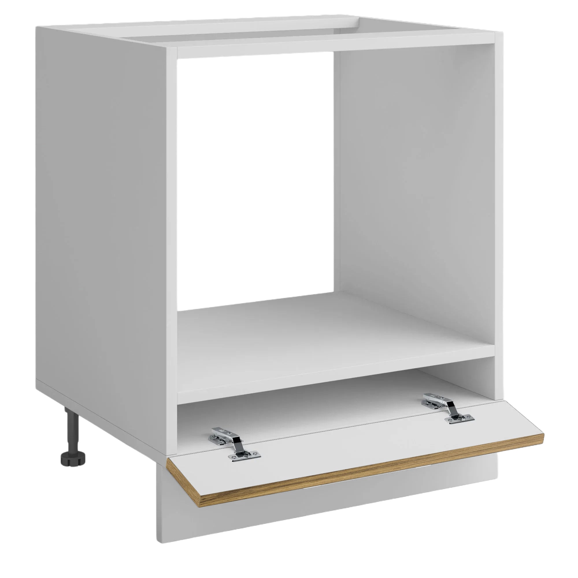 Meuble bas cuisine pour four encastrable + tiroir bois clair L 60 x H 72 cm ( Partie haut non couvert )
