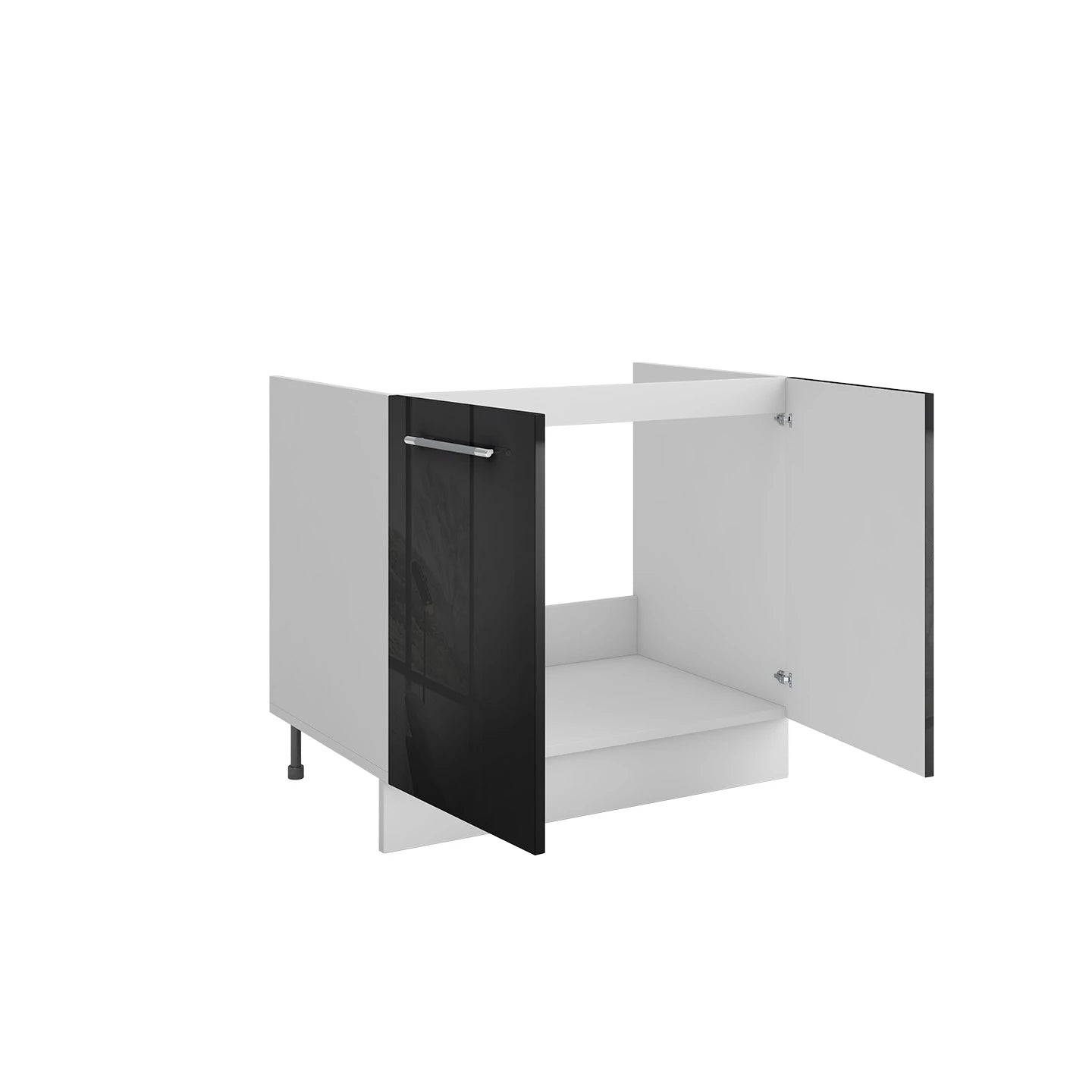 Meuble de cuisine sous évier 2 portes 1 étagère L 80 x H 72 cm