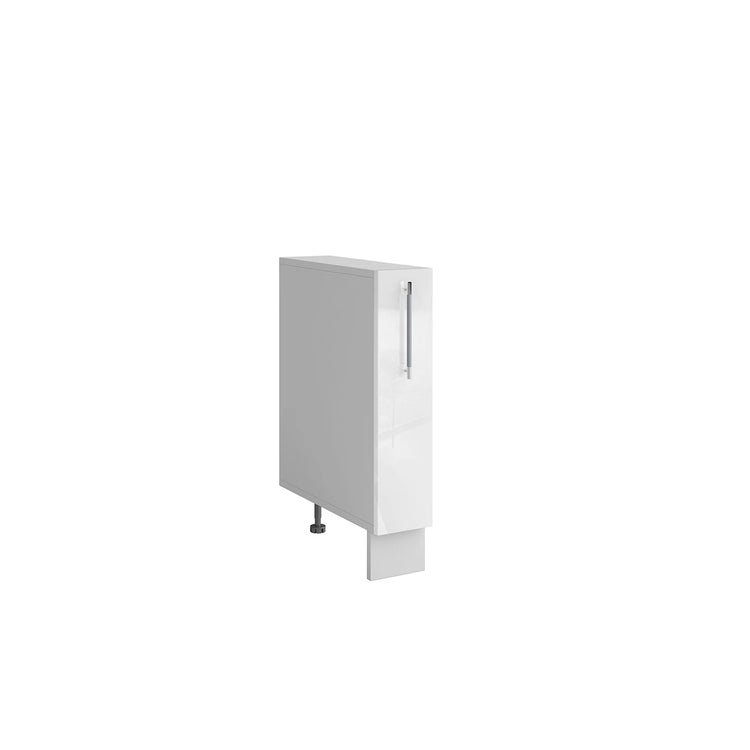 Meuble 1 porte panier coulissant L 15 x H 72 cm
