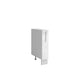 Meuble bas de cuisine blanc laqué 1 porte panier coulissant Inox L 15 x H 72 cm