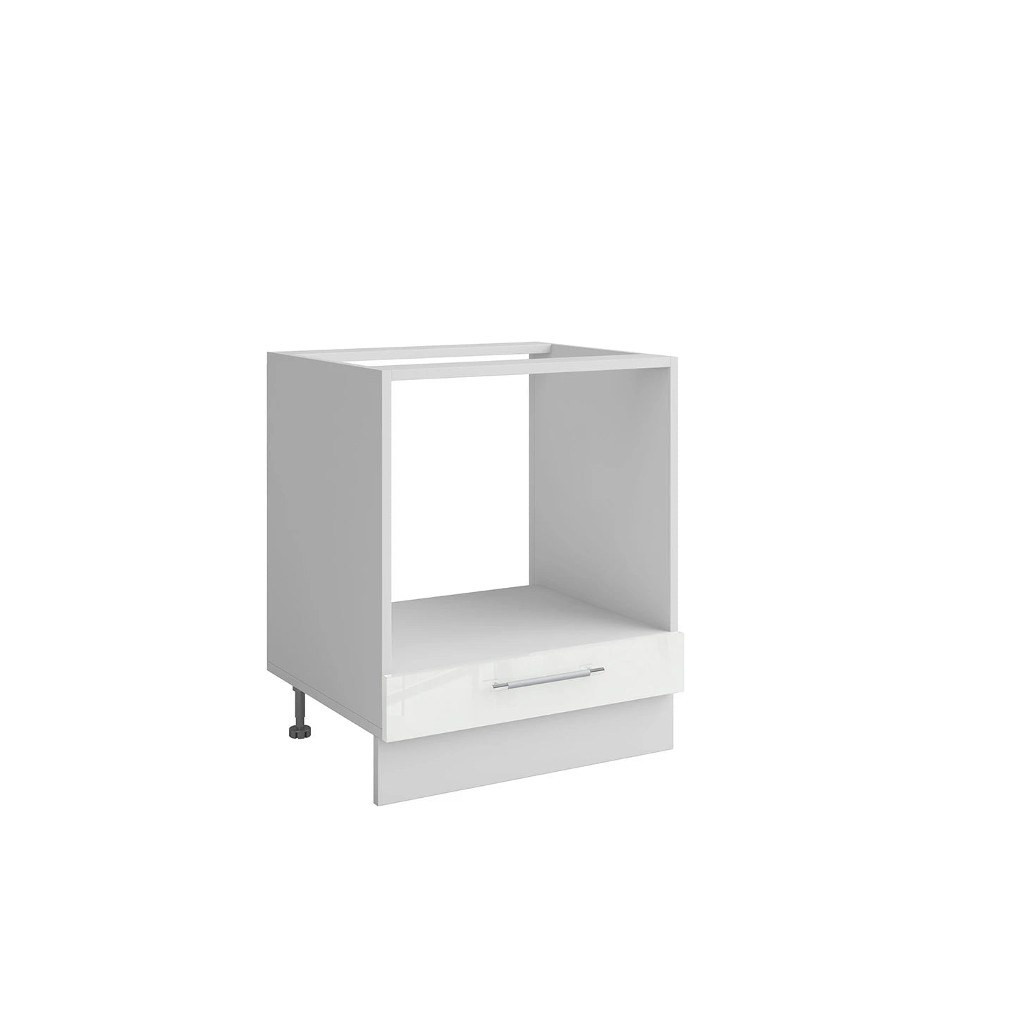Meuble bas cuisine pour four encastrable + tiroir blanc laqué L 60 x H 72 cm 