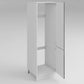 Meuble de cuisine colonne de frigo ouvert blanc laqué 2 portes L 60 x H 200 cm